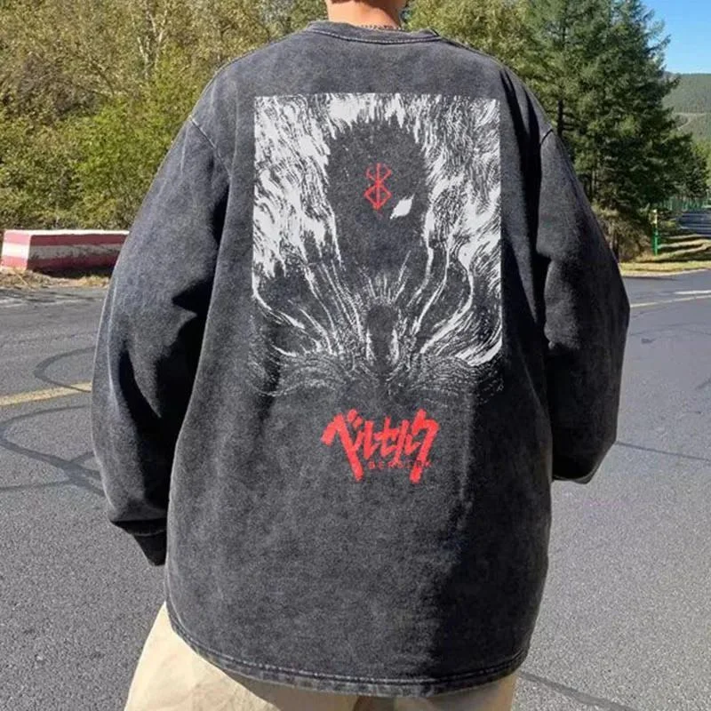 Amazing Deals Berserk Printed Distressed Unisex Sweatshirt