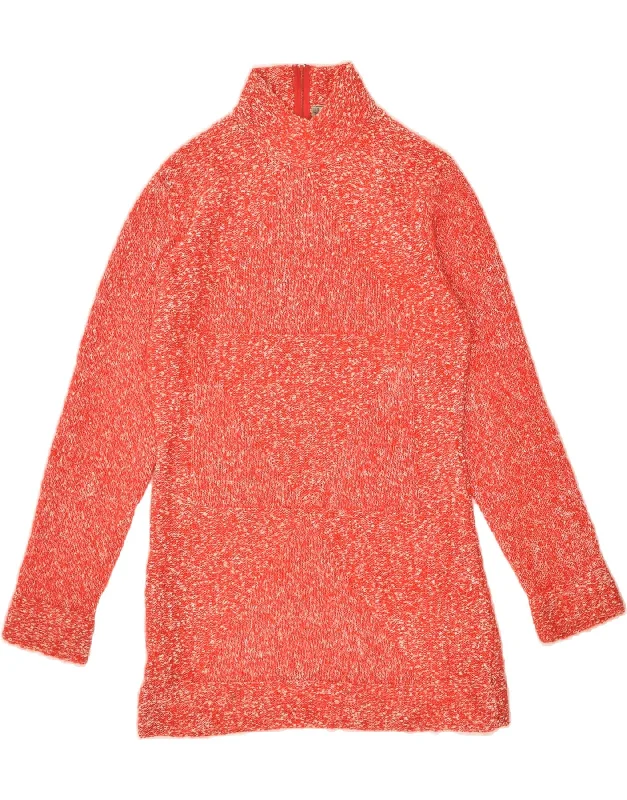 Price Slash VINTAGE Womens Turtle Neck Jumper Sweater UK 10 Small Red Flecked
