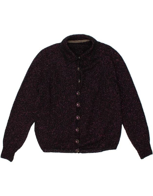 Now or Never VINTAGE Womens Cardigan Sweater UK 14 Large Purple