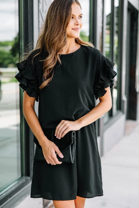 Unmissable Offer What A Vision Black Ruffled Dress