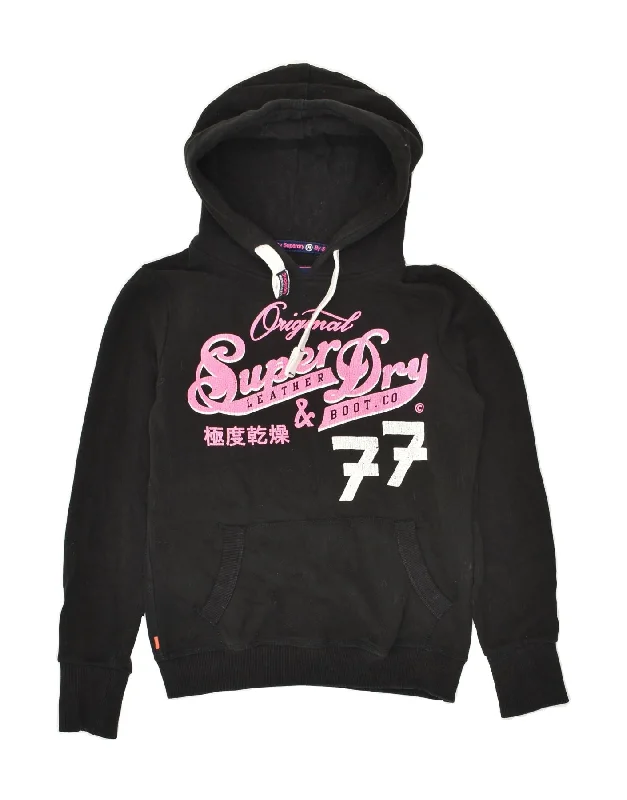 Special Offer SUPERDRY Womens Vintage Graphic Hoodie Jumper UK 10 Small Black Cotton Special Offer SUPERDRY Womens Vintage Graphic Hoodie Jumper UK 10 Small Black Cotton