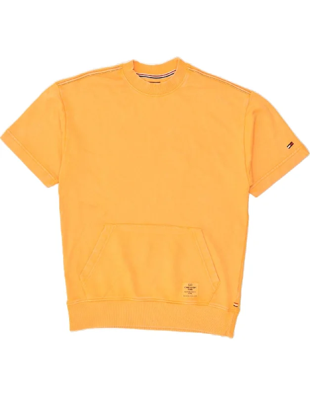 Clearance Sale TOMMY HILFIGER Womens Short Sleeve Sweatshirt Jumper UK 6 XS Yellow Cotton Clearance Sale TOMMY HILFIGER Womens Short Sleeve Sweatshirt Jumper UK 6 XS Yellow Cotton