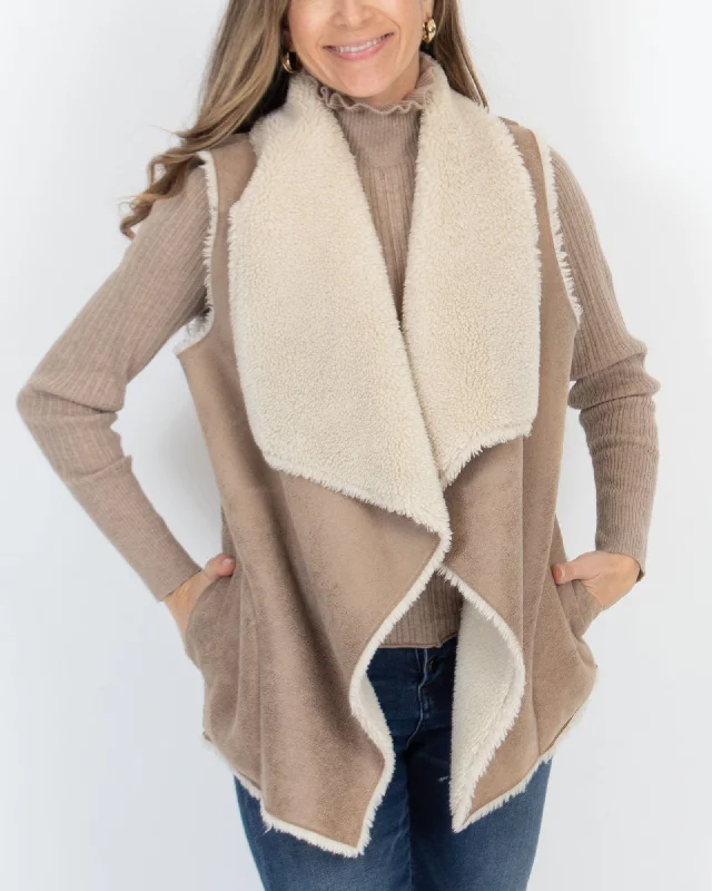 Midnight Madness Brown Sherpa Vest