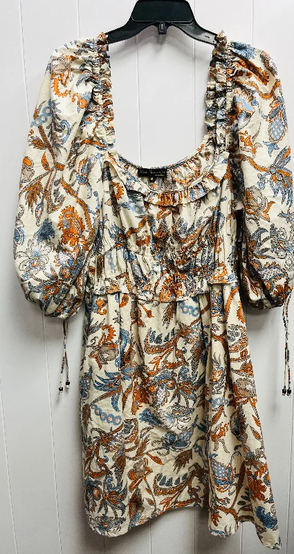 Price Break Dress Casual Short By House Of Harlow In Blue & Orange, Size: Xl