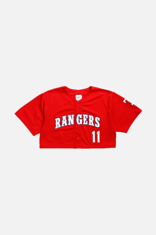 Big Savings Rework Crop Texas Rangers MLB Jersey - M