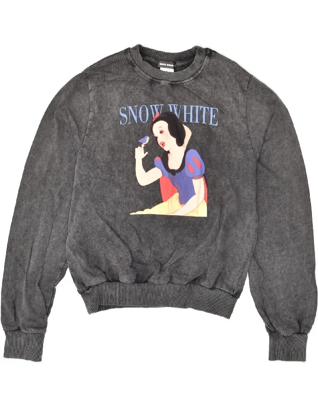Exclusive Offers TALLY WEIJL Womens Snow White Graphic Sweatshirt Jumper UK 10 Small Grey