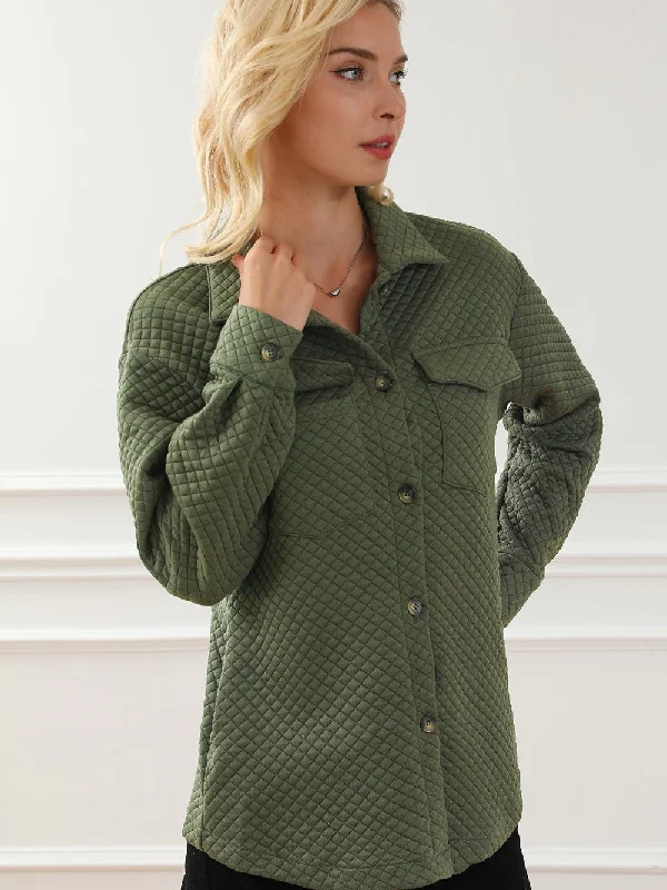 Huge Savings Casual Quilted Overshirt