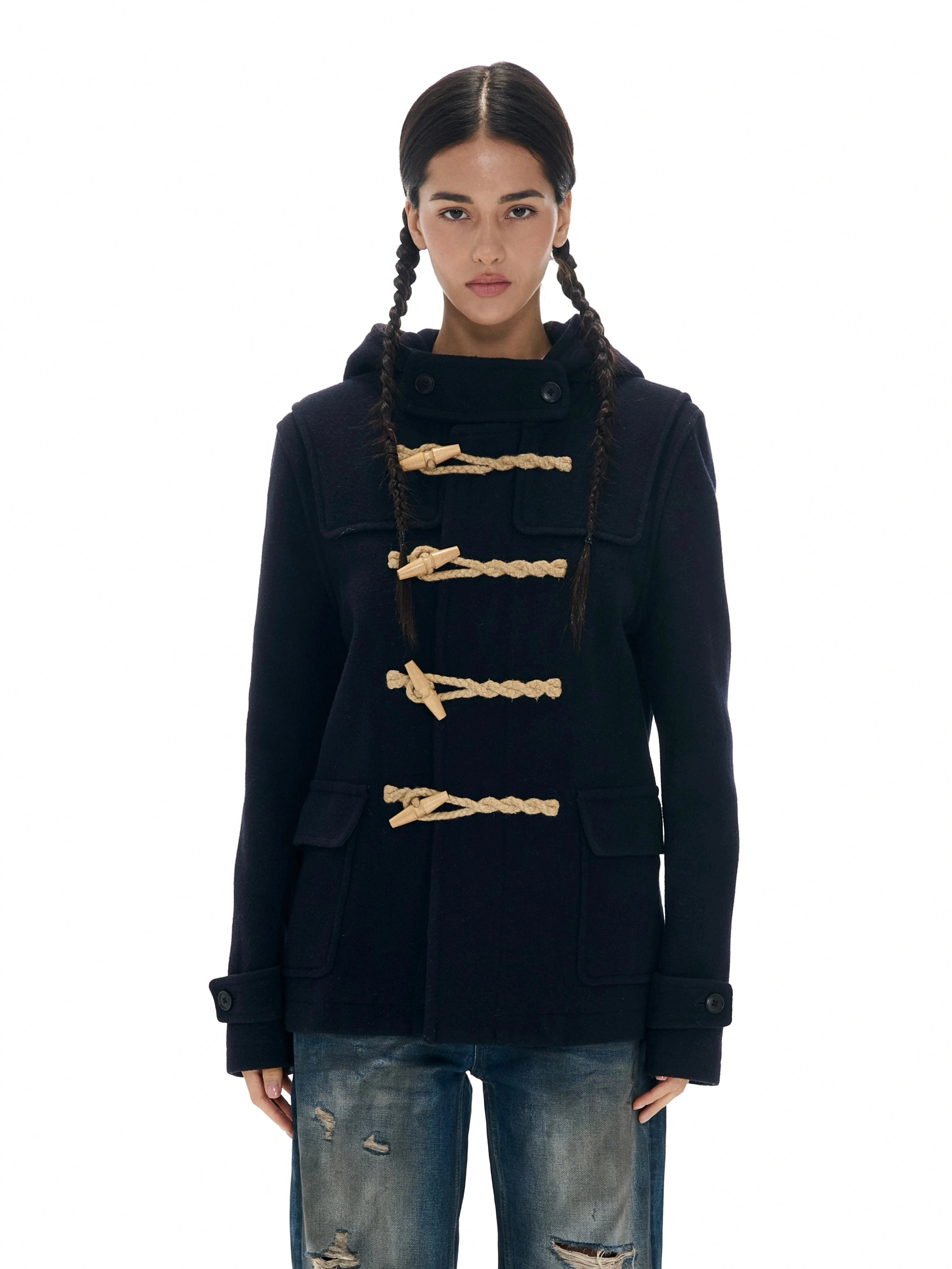 Crazy Savings Toggle Rope Hooded Coat