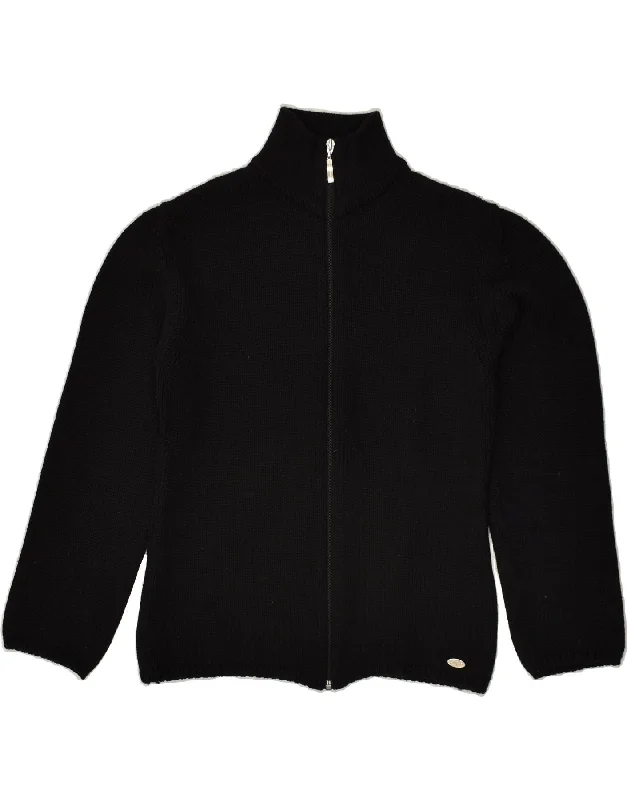 Take Advantage SERGIO TACCHINI Womens Cardigan Sweater UK 14 Large Black Acrylic