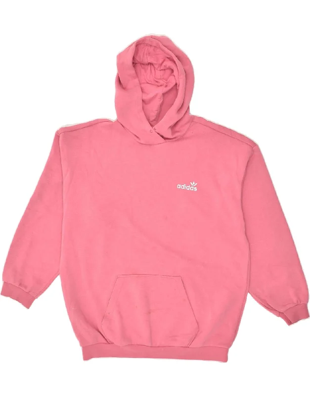 Special Savings ADIDAS Womens Oversized Graphic Hoodie Jumper UK 12 Medium Pink Cotton