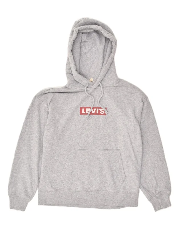 Exclusive Savings LEVI'S Womens Hoodie Jumper UK 14 Medium Grey Cotton
