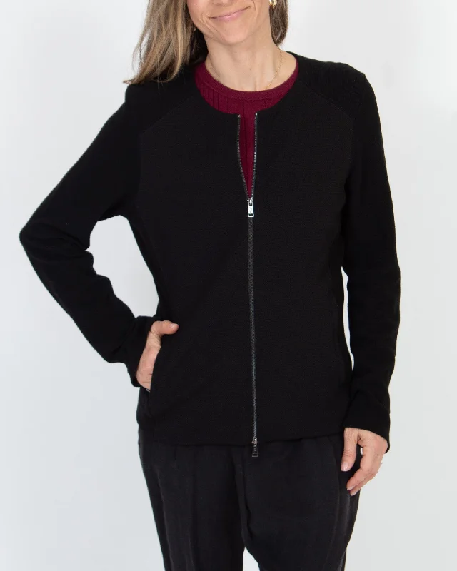 Don't Wait Black Knit Stretch Jacket