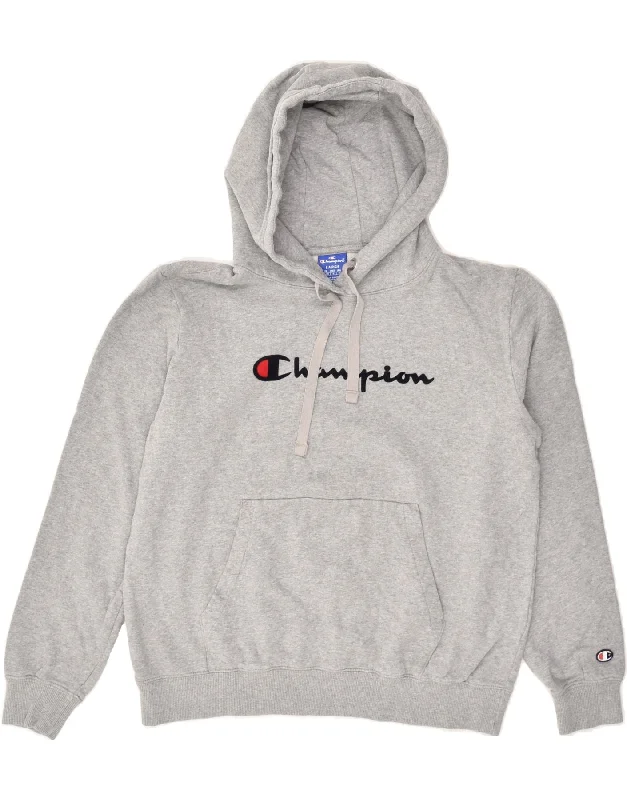 Price Drop Alert CHAMPION Womens Graphic Hoodie Jumper UK 18 XL Grey