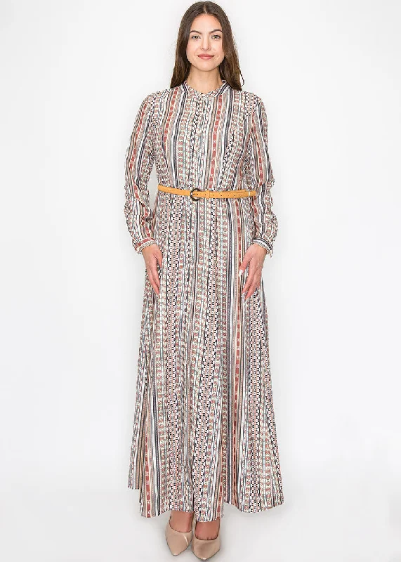 Unbeatable Prices Striped Multicolor Maxi Dress