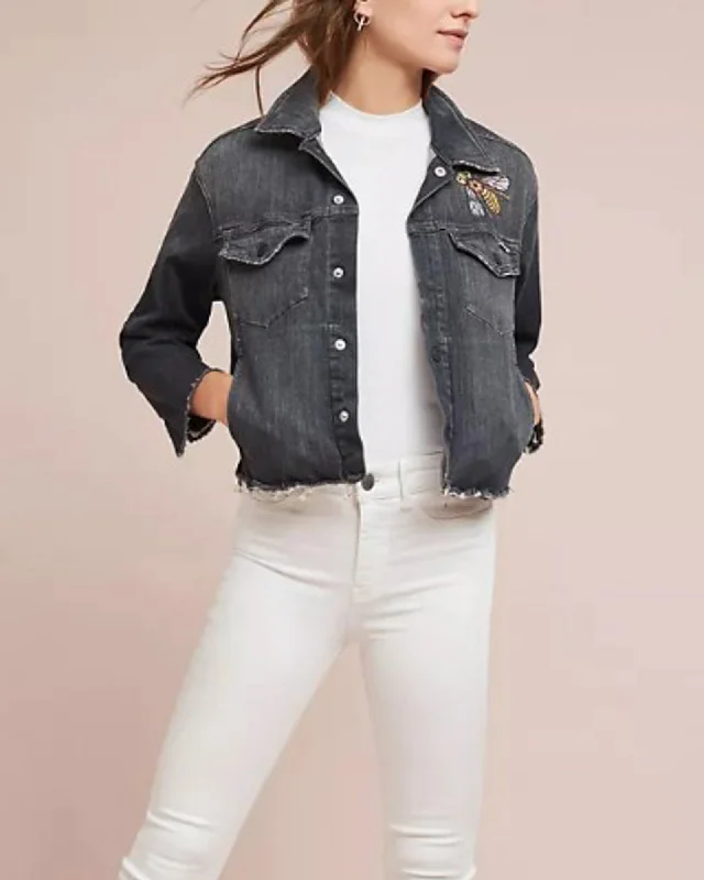 Can't Miss "Straight A Frayed" Denim Jacket