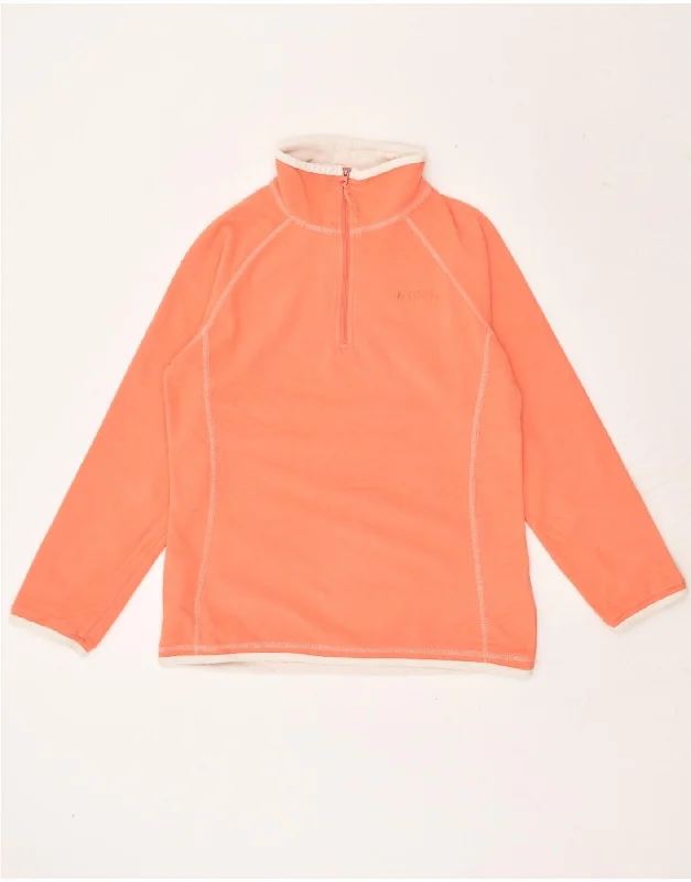 Instant Savings MOUNTAIN WAREHOUSE Womens Zip Neck Fleece Jumper UK 8 Small Orange