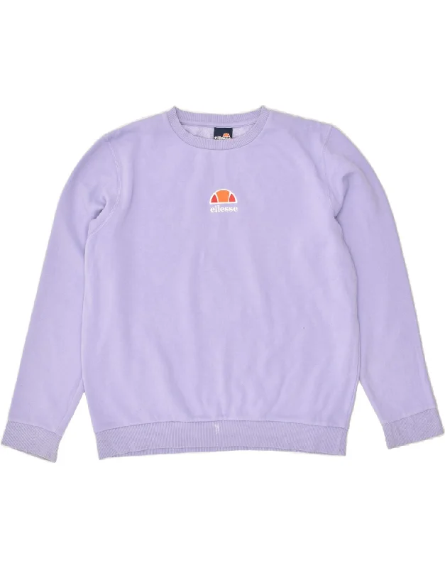 Special Discount ELLESSE Womens Oversized Graphic Sweatshirt Jumper UK 16 Large Purple