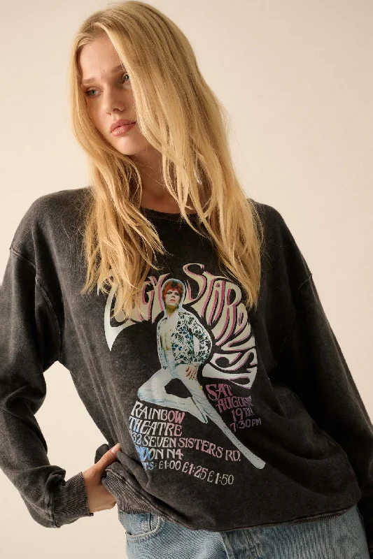 Huge Discounts David Bowie Ziggy Stardust 1972 Graphic Sweatshirt
