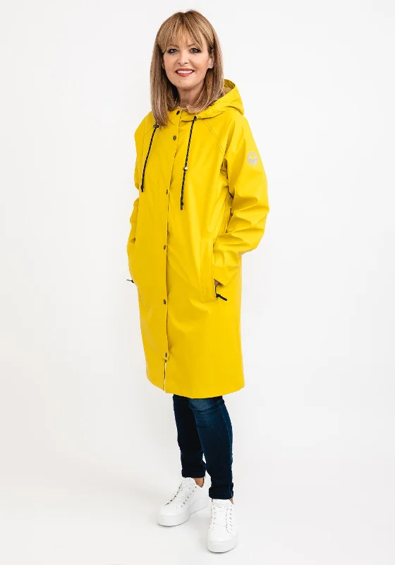 Limited Edition Frandsen Water Resistant Long Raincoat, Yellow