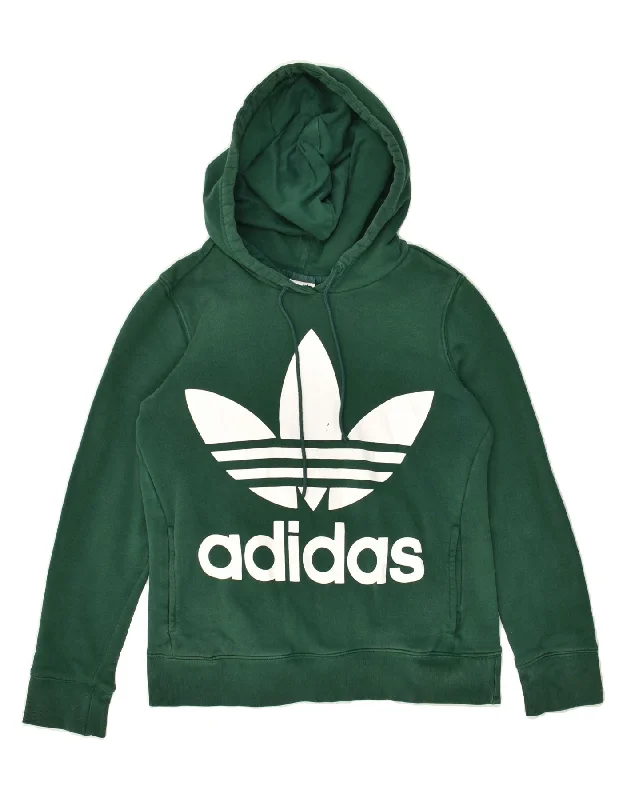 Special Discount ADIDAS Womens Graphic Hoodie Jumper UK 6 XS  Green Cotton