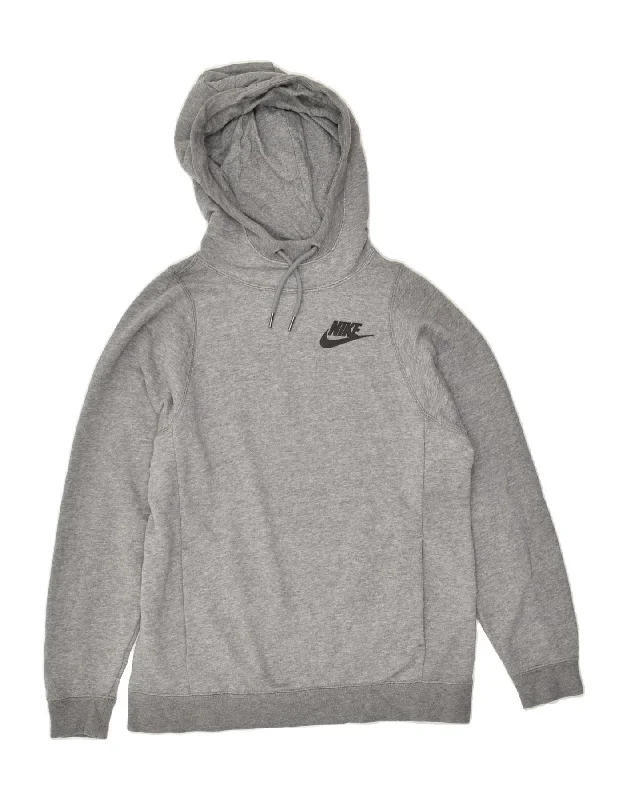 Epic Deals NIKE Womens Hoodie Jumper UK 6 XS Grey Cotton