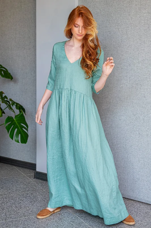 Great Deals Effortless Linen Maxi Dress