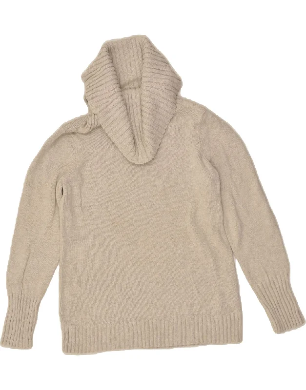 Markdowns NAUTICA Womens Roll Neck Jumper Sweater UK 14 Medium Grey Cotton