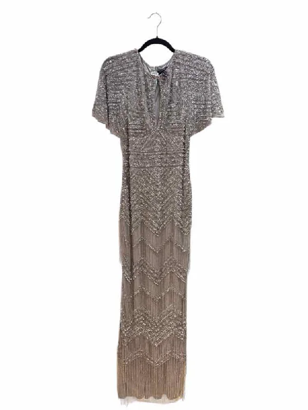 Reduced Prices Aidan Mattox Silver Size 4 Dress