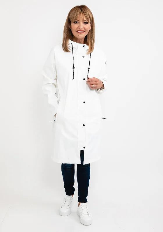 Special Savings Frandsen Water Resistant Long Raincoat, White