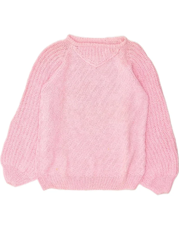 Best Seller VINTAGE Womens Boat Neck Jumper Sweater UK 14 Large Pink