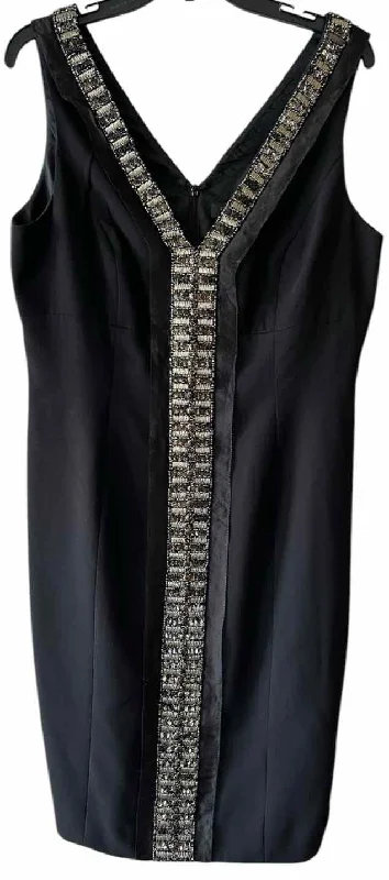 Early Access Carmen Marc Valvo Black Size 14 Dress