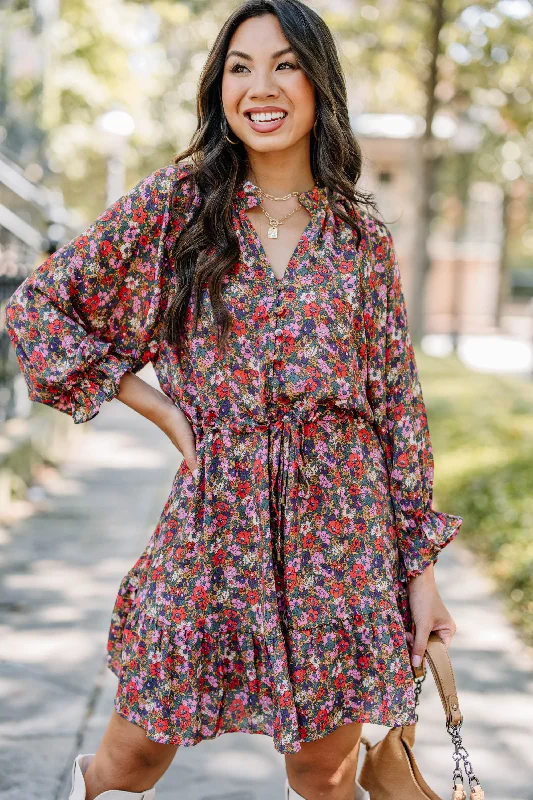 Buy More, Save More It's About Time Gold Combo Floral Dress