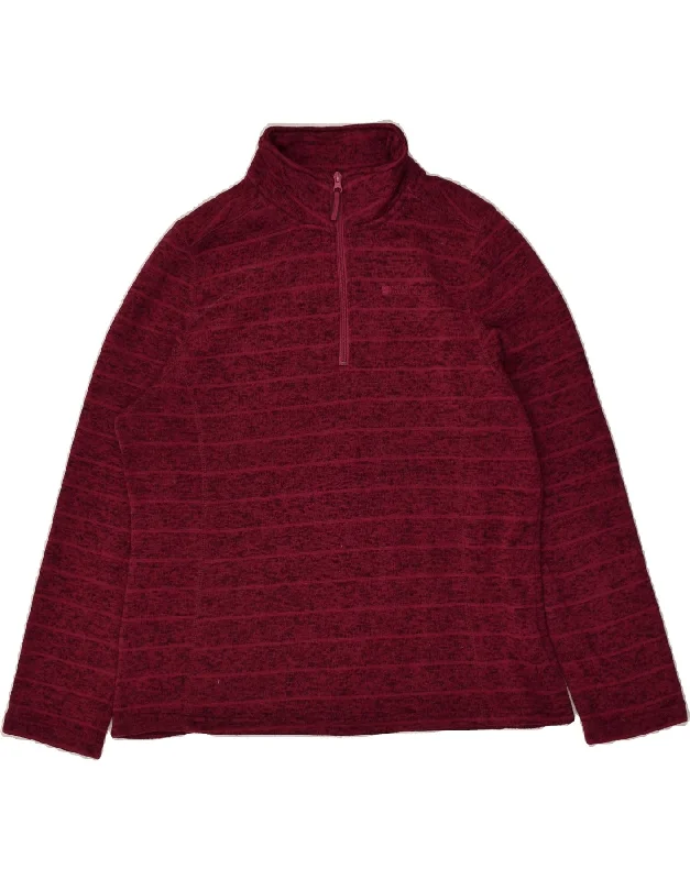 YEAR-End Sale MOUNTAIN WAREHOUSE Womens Zip Neck Sweatshirt Jumper UK 16 Large Burgundy