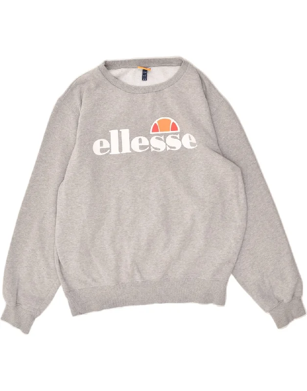 Don't Miss ELLESSE Womens Oversized Graphic Sweatshirt Jumper UK 16 Large Grey Cotton Don't Miss ELLESSE Womens Oversized Graphic Sweatshirt Jumper UK 16 Large Grey Cotton