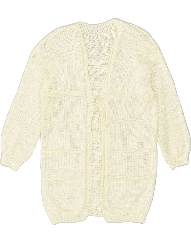 Referral Discount VINTAGE Womens Cardigan Sweater UK 18 Large White