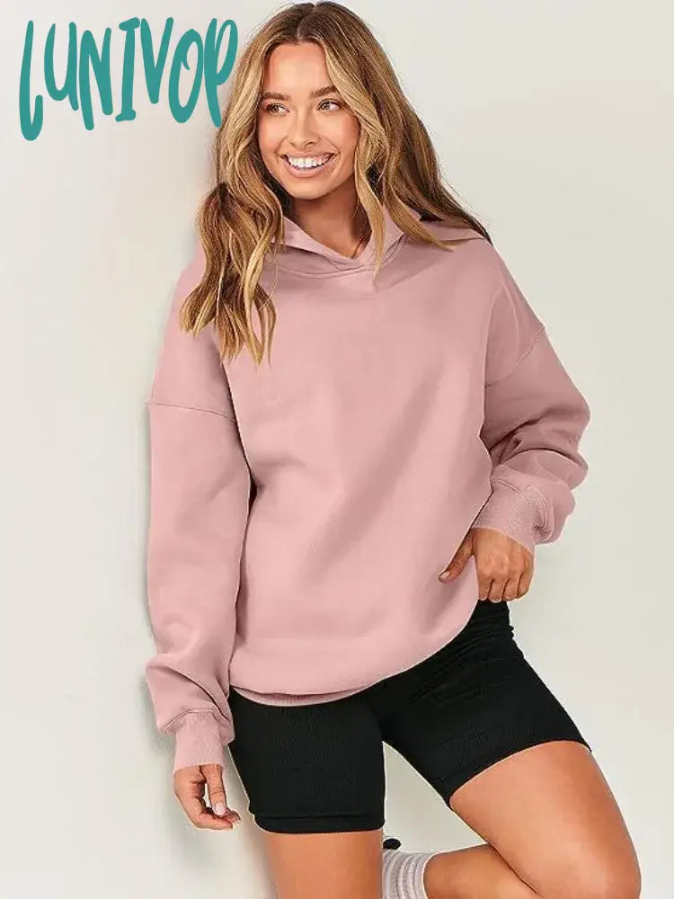 Act Now Lunivop Solid Color Long Sleeve Hoodies Women Casual Pink Black Warm Hood Sweatshirt Female Tracksuit Loose Ladies Sports Shirt Act Now Lunivop Solid Color Long Sleeve Hoodies Women Casual Pink Black Warm Hood Sweatshirt Female Tracksuit Loose Ladies Sports Shirt