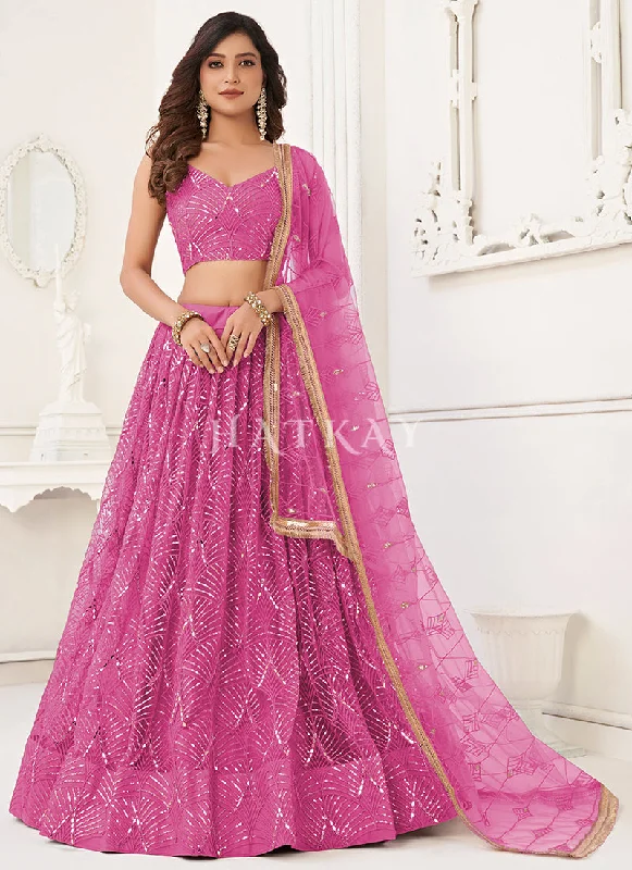 Exclusive Savings Salmon Pink Traditional Wedding Lehenga Choli