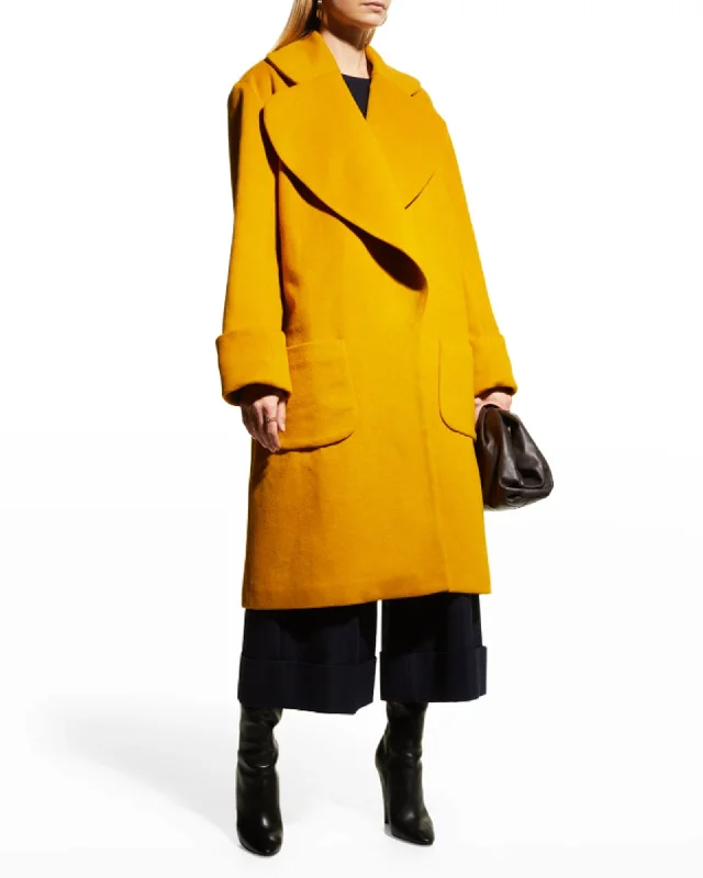 Shop and Save Wool-Cashmere Long Swing Coat