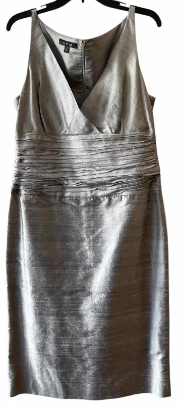 Special Promotion Lafayette 148 Silver Size 12 Dress