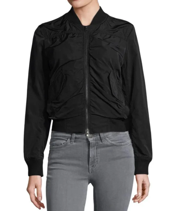 Holiday Sale "Ruched" Bomber Jacket