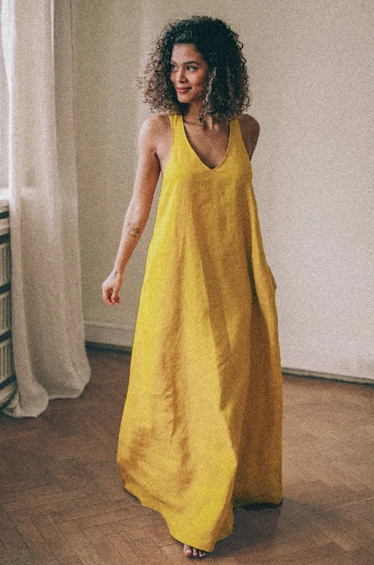Unmissable Offer Minimalist Linen Sleeveless Dress