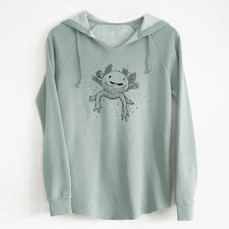 Weekend Deal Axolotl - Ambystoma mexicanum - Cali Wave Hooded Sweatshirt