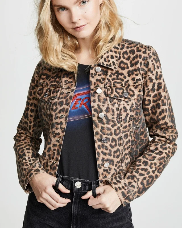 The Best Prices "Cara" Cropped Leopard Print Jacket