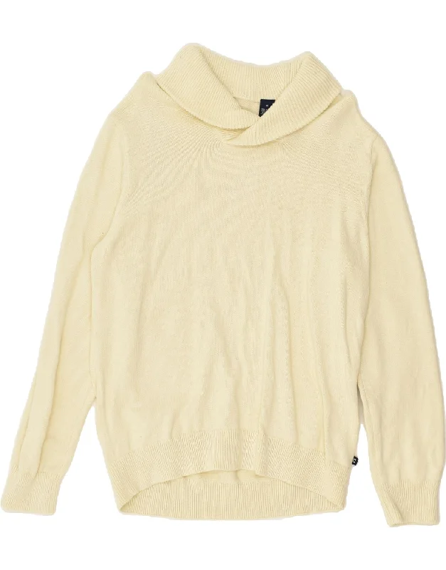 Friends and Family Sale CHAPS Womens Shawl Neck Jumper Sweater UK 14 Medium Off White Cotton