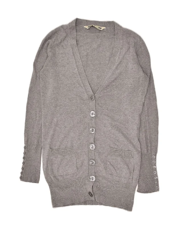 Hurry In CREW CLOTHING Womens Cardigan Sweater UK 8 Small Grey Cotton