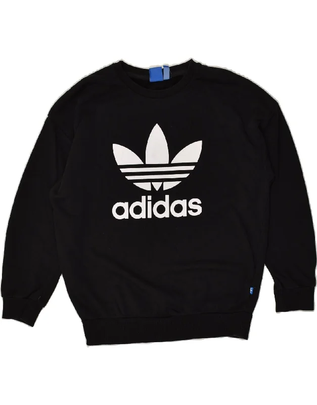 Time-Limited Offer ADIDAS Womens Graphic Sweatshirt Jumper UK 10 Small  Black Cotton