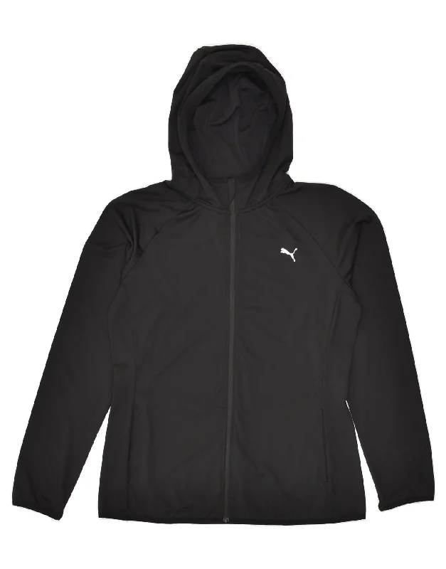 Limited Time Offer PUMA Womens Zip Hoodie Sweater UK 12 Medium Black Polyester