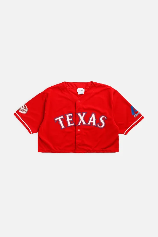 Clearance Items Rework Crop Texas Rangers MLB Jersey - XL