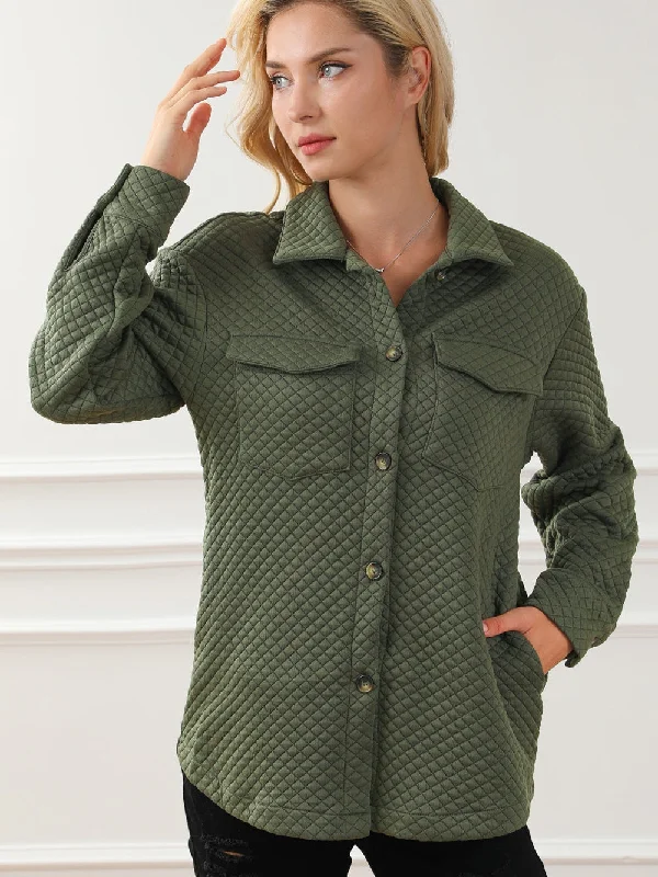 Super Bargain Women's Quilted Shirt Jacket