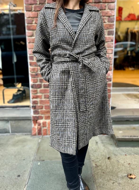 Discount Mania LILY EVE Woolen Long Coat with Belt / M